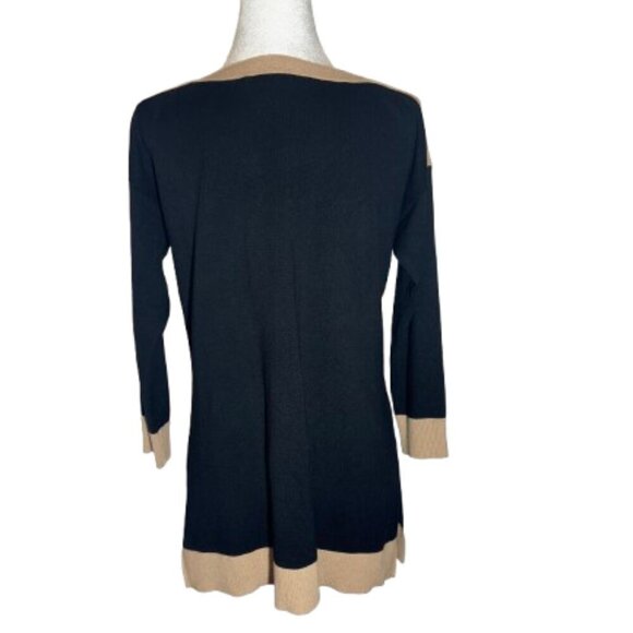 Cable & Gauge Black/Tan Sweater Dress - Large - Picture 2 of 8